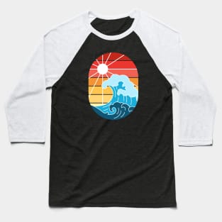 Sunset and Wave Baseball T-Shirt